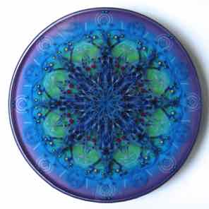 4 INCH
ROUND GLASS COASTER
GREEN BLUE 3